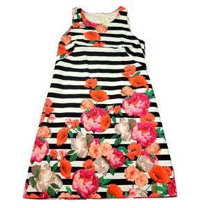 Eliza J Dress Women 6 Floral Print Midi Sleeveless Classic Preppy Cocktail Party